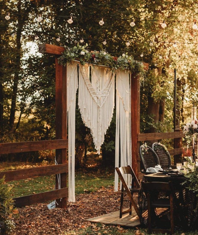 Macrame Wall Hanging, Macrame Curtain Bohemian, Wedding Backdrop