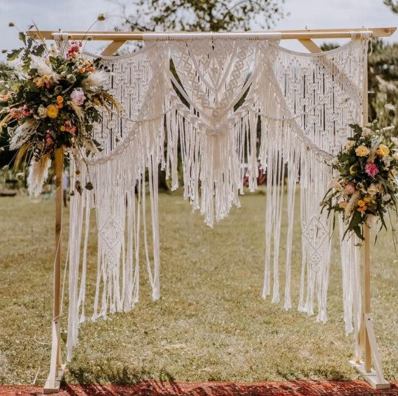 Macrame Wedding Backdrop, Bohemian Décor Macrame Wall Hanging,Macrame Door Hanging,Room Divider,Macrame Curtains