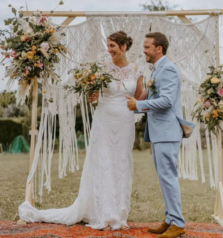 Macrame Wedding Backdrop, Bohemian Décor Macrame Wall Hanging,Macrame Door Hanging,Room Divider,Macrame Curtains