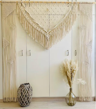 Handmade Macrame Wedding Backdrop  Wedding Arch Arbor, Macrame Wall Hanging,Macrame Door Hanging,Room