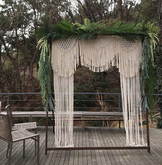 Luxurious Macrame Wedding Backdrop, Macrame Wedding Arch Arbor