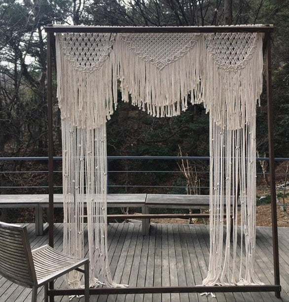 Luxurious Macrame Wedding Backdrop, Macrame Wedding Arch Arbor