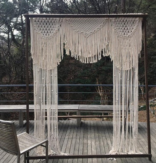 Luxurious Macrame Wedding Backdrop, Macrame Wedding Arch Arbor