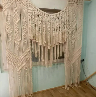 Tassel Backdrop, Macrame Wedding Backdrop, Wall Hanging Macrame/ Wedding Arch/ Macrame Curtain/ Ceremony Backdrop Rustic Wedding Decor