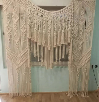 Tassel Backdrop, Macrame Wedding Backdrop, Wall Hanging Macrame/ Wedding Arch/ Macrame Curtain/ Ceremony Backdrop Rustic Wedding Decor