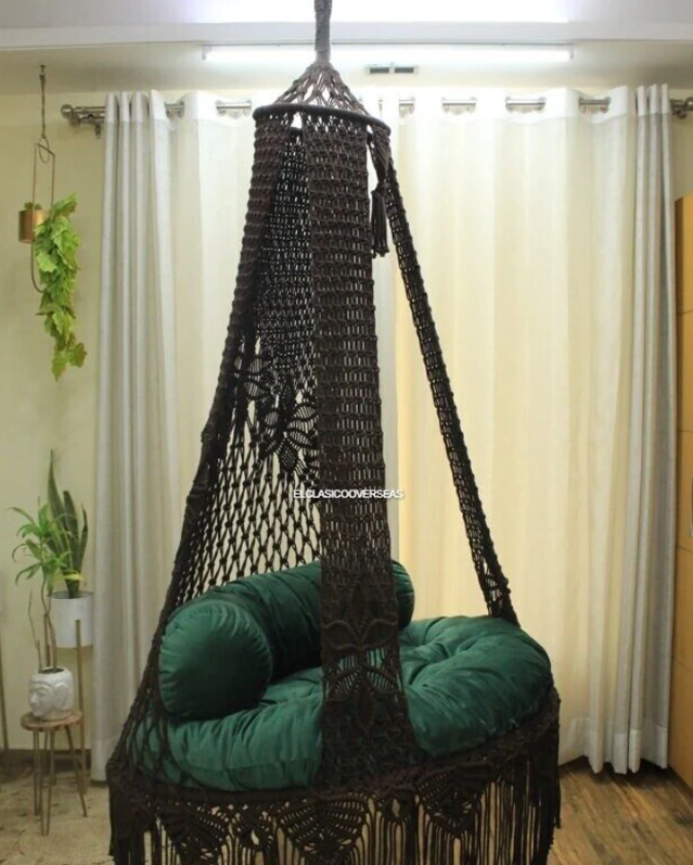 Beautiful Macrame Swing, Swing Bed, Indoor Hammock, Indoor Swing Chair