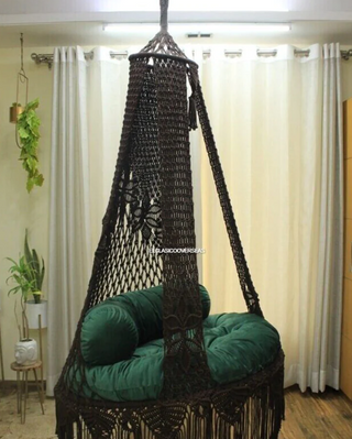 Beautiful Macrame Swing, Swing Bed, Indoor Hammock, Indoor Swing Chair