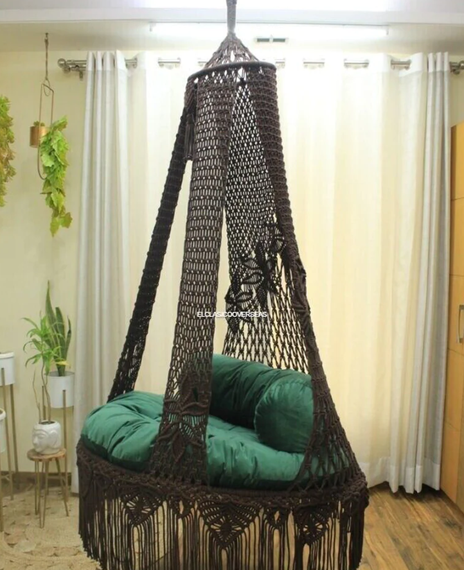 Beautiful Macrame Swing, Swing Bed, Indoor Hammock, Indoor Swing Chair