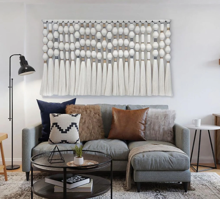 Macrame Headboard // Wedding Decor // Bohemian Accent // Room Decor // REBOZO Decoration // Macrame Wall Hanging