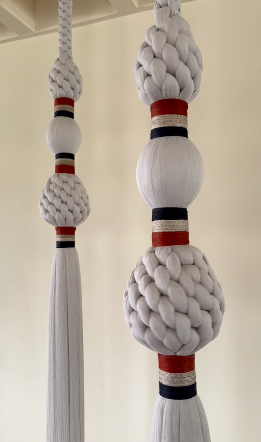 Premium Handmade Macrame Hanging Décor – Ancestral Inspired Luxury Installation for Elegant Home Styling