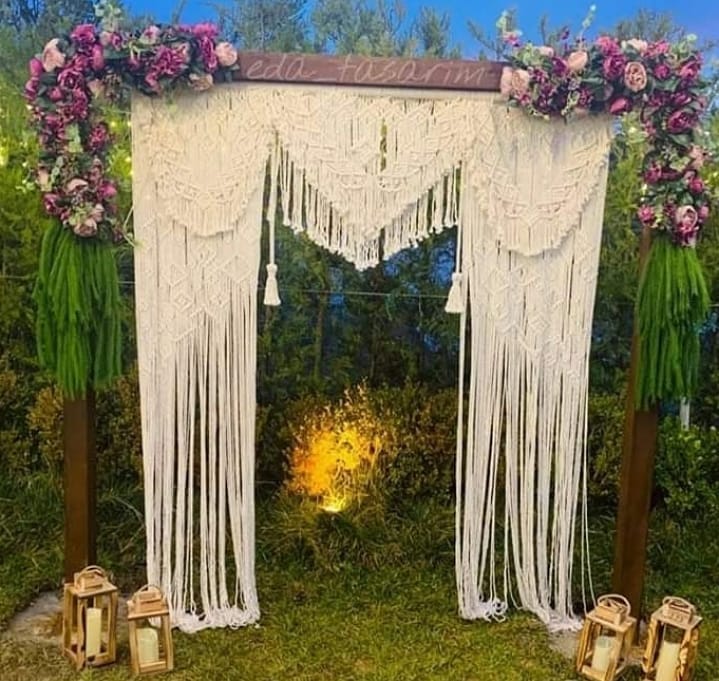 Wedding Backdrop, Wedding Decor, Macrame Backdrop Wedding Backdrop Ceremony Backdrop Rustic Wedding Decor