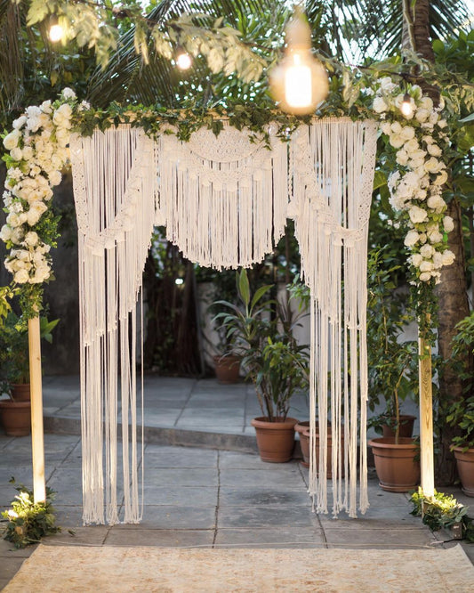 Rustic Macrame Wedding Backdrops Macrame Large Curtain Bohemian Boho Decoration Backdrop Wedding