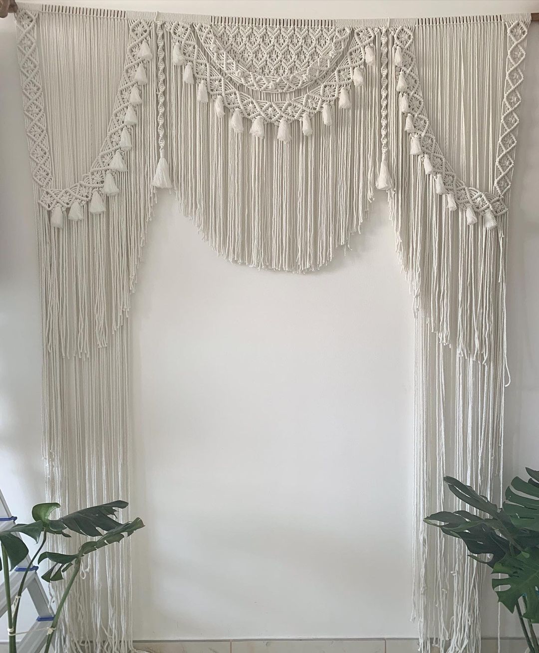 Tassel Backdrop Beautiful Macrame Large Curtain Bohemian Boho Decoration Backdrop Wedding
