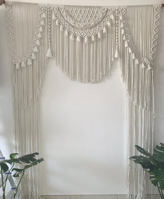 Tassel Backdrop Beautiful Macrame Large Curtain Bohemian Boho Decoration Backdrop Wedding