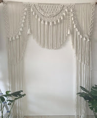 Tassel Backdrop Beautiful Macrame Large Curtain Bohemian Boho Decoration Backdrop Wedding