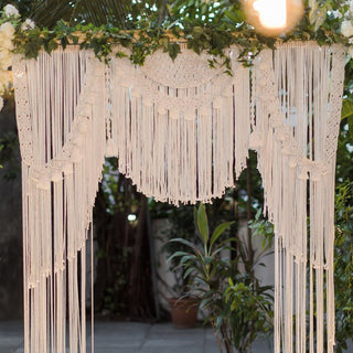 Rustic Macrame Wedding Backdrops Macrame Large Curtain Bohemian Boho Decoration Backdrop Wedding