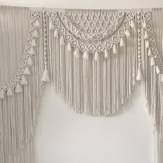 Tassel Backdrop Beautiful Macrame Large Curtain Bohemian Boho Decoration Backdrop Wedding