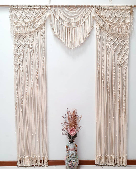Handmade Bohemian Decor, Macrame Wedding Backdrop, Wedding Venue Decor