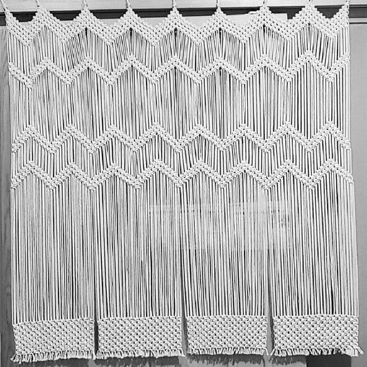Window Curtain, Macrame Curtain, Bohemian Decor  Extra Large Macrame, Bohemian Tapestry, Mid Century Modern, Wedding Backdrop, Bedroom Decor