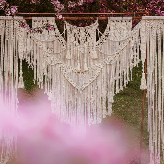 Stunning Wedding Backdrops Macrame Large Curtain Bohemian Boho Decoration Backdrop Wedding