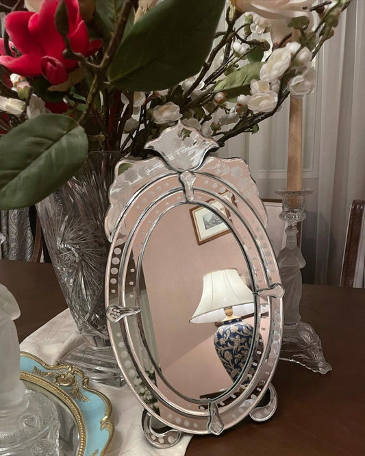 Decorative Home Mirror for Hallway, Bathroom & Living RoomHandmade Antique Venetian beveled and engraved glass wall mirror