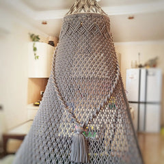 Handmade Macrame Swing Chair, Hanging Hammock, Swing Bed