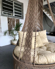 Natural Macrame Swing Chair Hanging Swing Chair Hammock Chair kids and adult swing