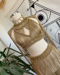 New Color Macrame Bohmian Dress