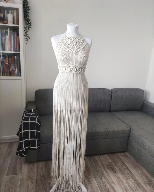 Wedding dress Macrame Festival Dress Bohemian Festival Outfit Tulum Party Dress