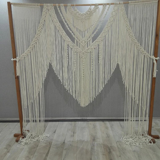 Wedding Backdrop, Macrame Backdrop Macrame Wedding Backdrop: Rustic Wedding Arch