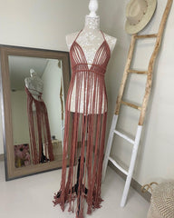 New Design Dress For Bohemian Style, Macrame Dress