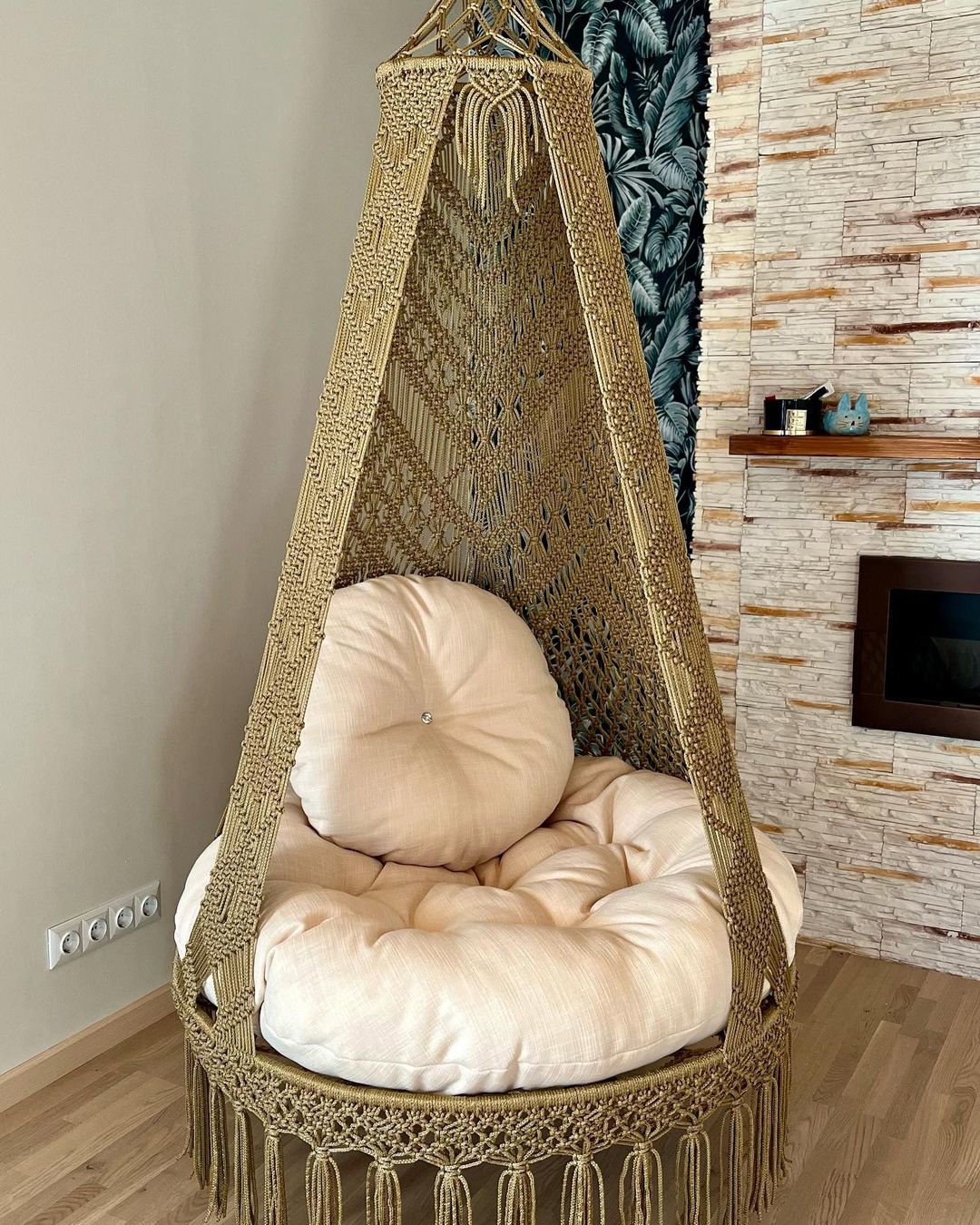 Handmade Macrame Swing Chair, Hanging Swing Chair, Bohemian Chair, Garden Swing