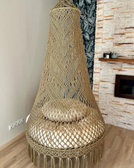 Handmade Macrame Swing Chair, Hanging Swing Chair, Bohemian Chair, Garden Swing