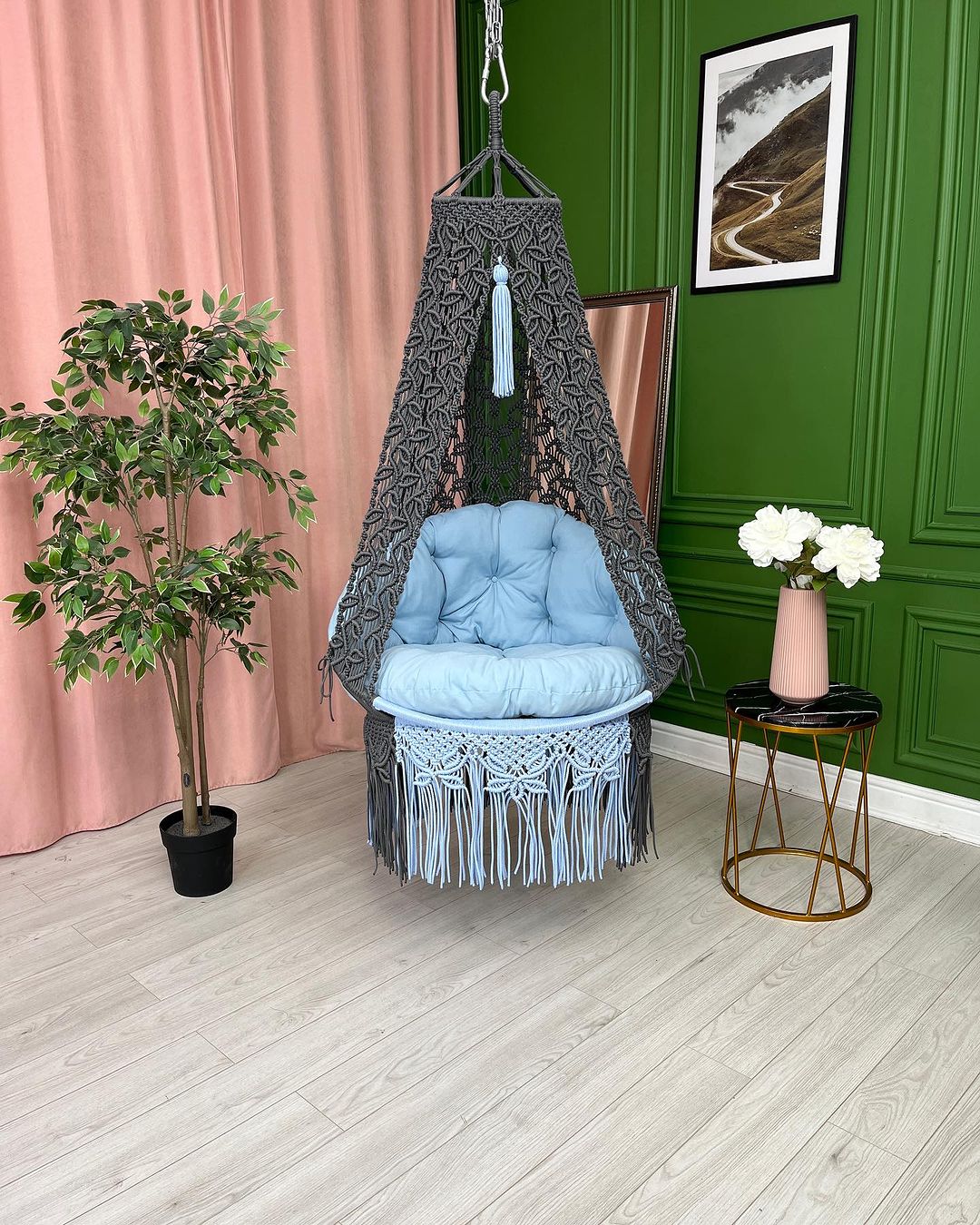Leaf Macrame Swing Chair, Hanging Chair