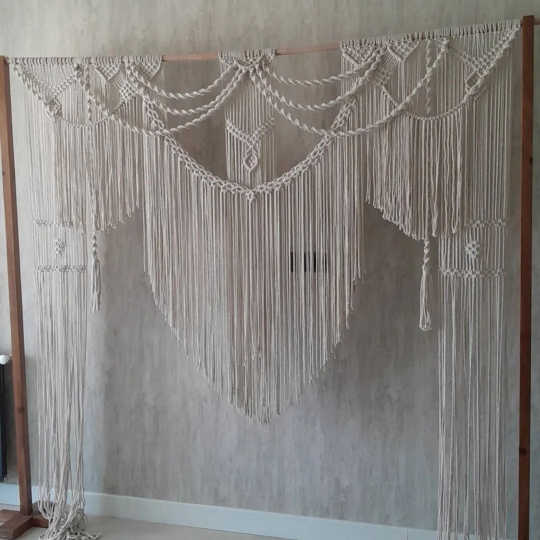 Macrame Wedding Backdrop, Bohemian Decor, Wall Hanging Wedding Backdrop Ceremony Backdrop Rustic Wedding Decor