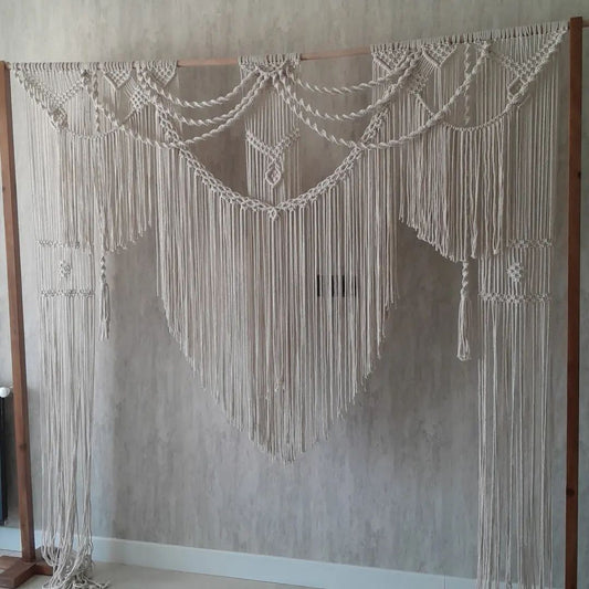 Macrame Wedding Backdrop, Bohemian Decor, Wall Hanging Wedding Backdrop Ceremony Backdrop Rustic Wedding Decor
