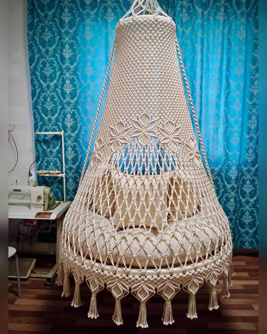 Beautiful Hanging Macrame Swing & Hammock Chair Buy Online Swing WITH CUSHION