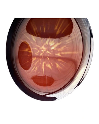 Concave Amber Red Burst Wall Mirror