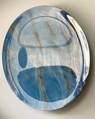 Concave Blue Marble Wall Mirror