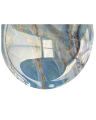 Concave Blue Marble Wall Mirror