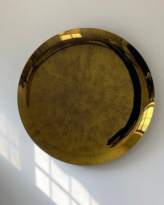 Concave Antique Gold Wall Mirror