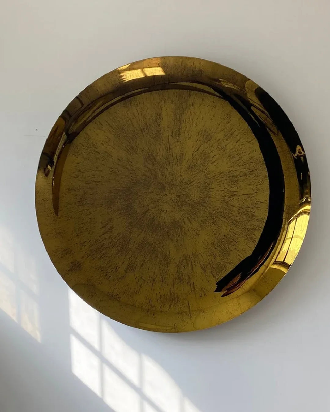 Concave Antique Gold Wall Mirror