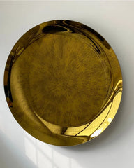 Concave Antique Gold Wall Mirror