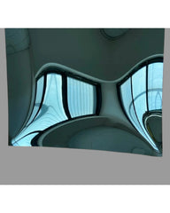 Concave Square Blue Wall Mirror
