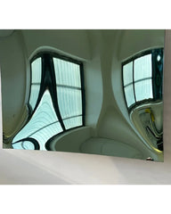 Concave Square Green Wall Mirror