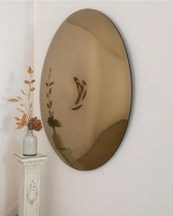 Convex & Concave Oval Bronze Wall Mirror