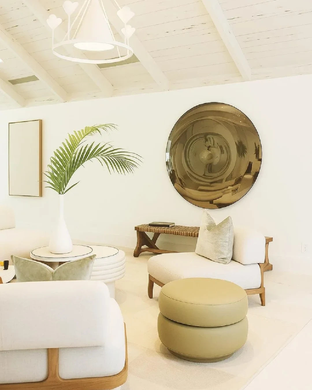 Convex & Concave Oval Bronze Wall Mirror