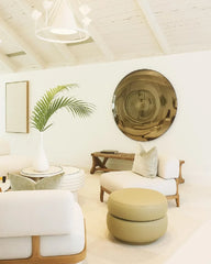 Convex & Concave Oval Bronze Wall Mirror