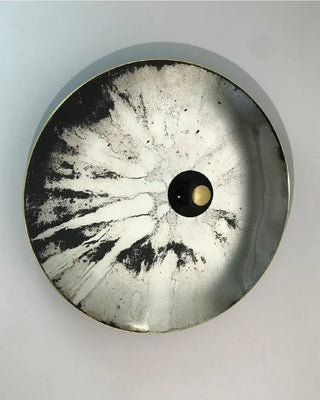 Concave Distressed Antique Lunar Wall Mirror