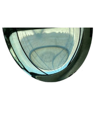 Concave Green Tinted Round Mirror
